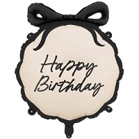 Ballon Elegant Happy Birthday 47,5 x 45 cm - 1 unité