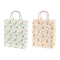 Sac cadeau 32,5 x 26 x 12 cm Sweets and Gingerbread - lot de 6