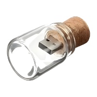 Clé USB en forme de pot en verre de 8 Go - 1 unité