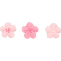 Décorations en sucre en forme de fleurs roses - FunCakes - 24 pièces