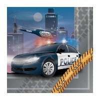 Serviettes Police 16,5 x 16,5 cm - 20 unités