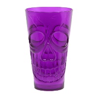 Verre avec visage de squelette de 15 x 9 cm - 1 unité