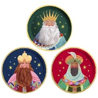 Assiettes de 17 cm des Rois Mages Vintage - 6 unités