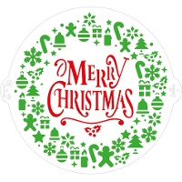 Pochoir de Joyeux Noël de 25 cm - Décorez