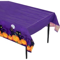 Nappe de citrouille et chat d'Halloween - 1,83 x 1,32 m