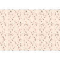 Nappe en papier Mice beige à motif enfantin