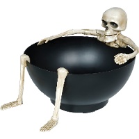 Bol d'Halloween avec squelette animé, lumière et son