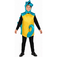 Costume de petit hippocampe bleu pour enfant
