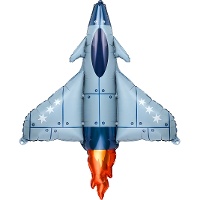 Ballon en aluminium bleu en forme de fusée spatiale géante, 91 x 114,5 cm
