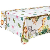 Nappe vintage à motifs d'animaux 2,74 x 1,32 m