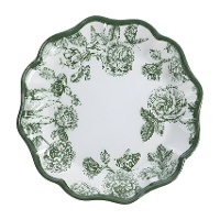 Assiette à dessert 22,9 cm motif floral vert